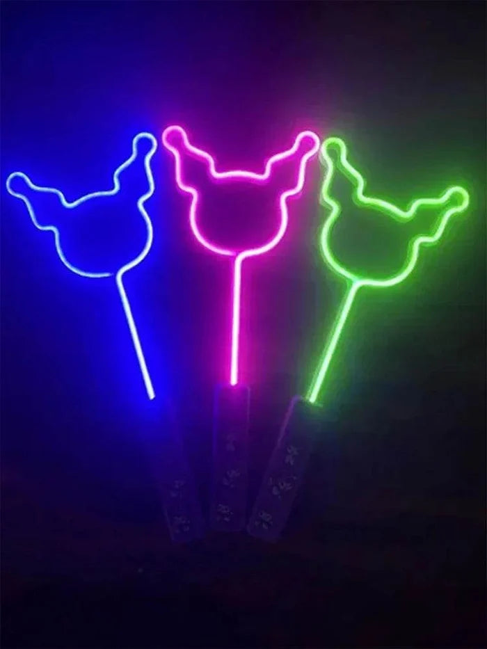 Bull Shape Light Up Wand (Random Color) - thefancydress.co.uk