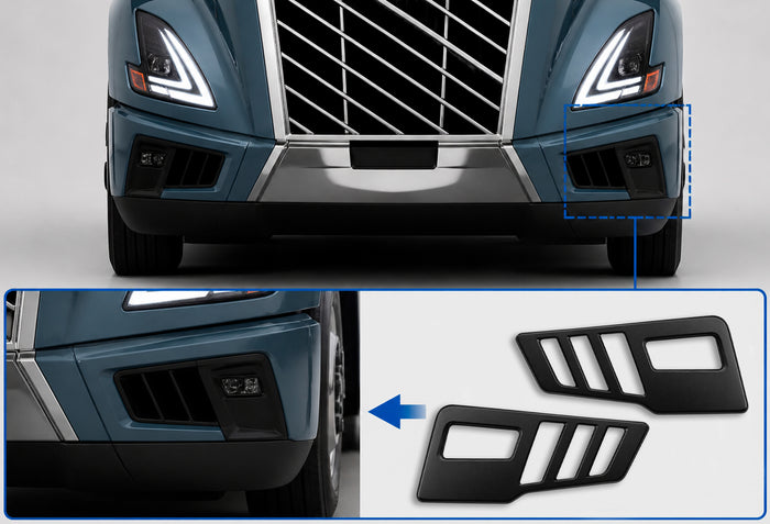 Bumper Fog Lamp Bezels Set 2025+ Volvo VN VNL New