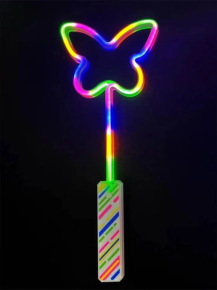 Butterfly Shape Light Up Wand ( Multicolour ) - thefancydress.co.uk