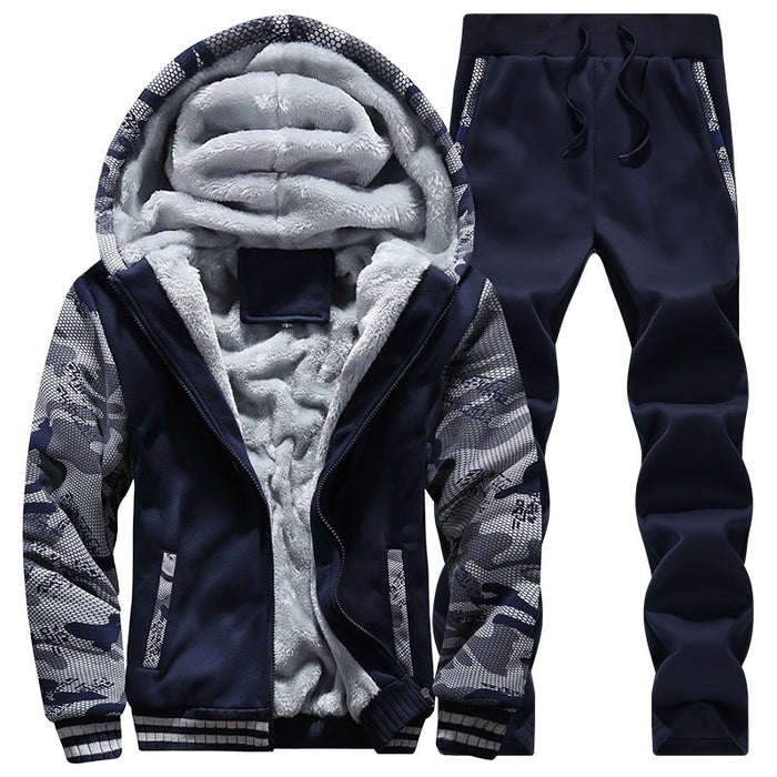 Camouflage Men Hoodies Jacket+Pants Tracksuit - BlueArtDecor