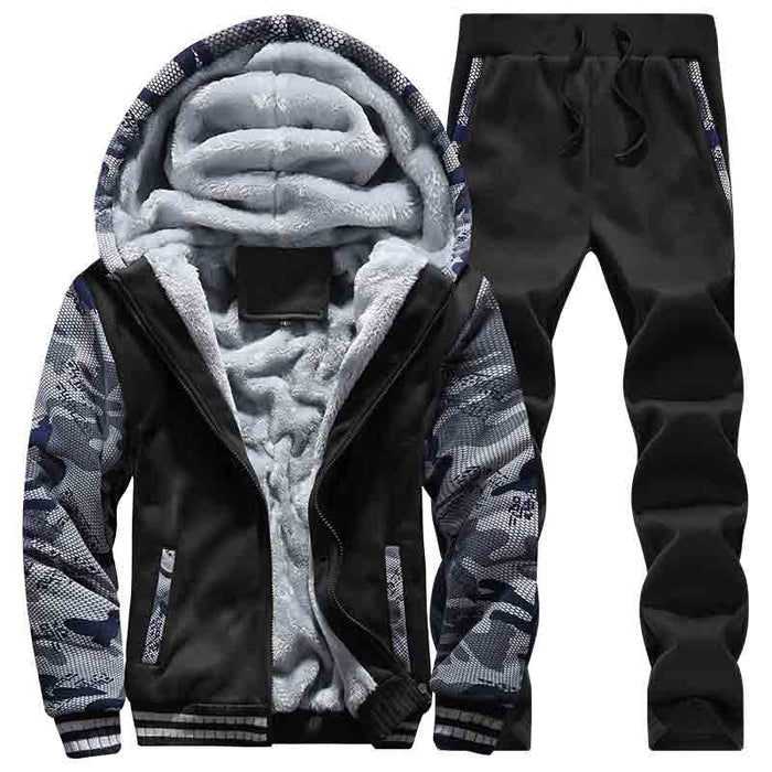 Camouflage Men Hoodies Jacket+Pants Tracksuit - BlueArtDecor