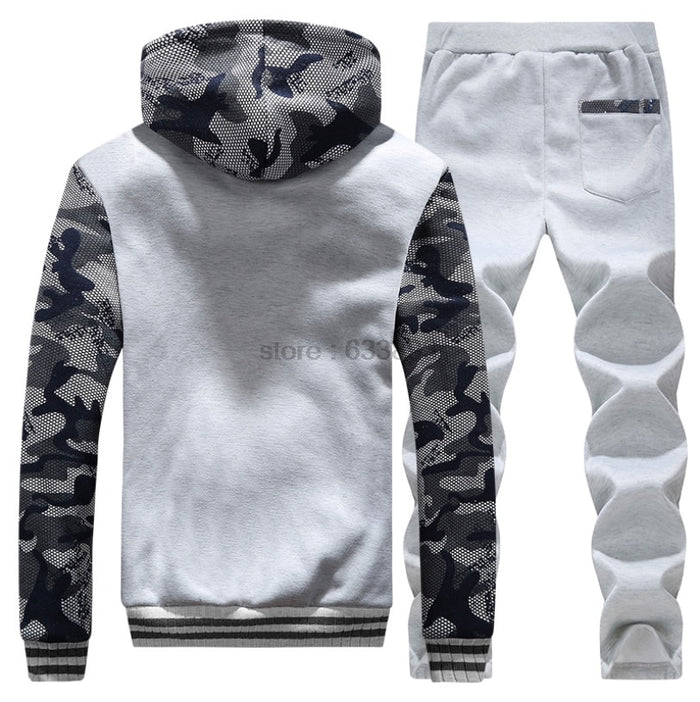 Camouflage Men Hoodies Jacket+Pants Tracksuit - BlueArtDecor