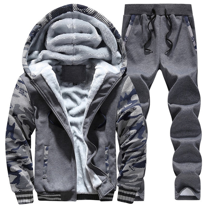 Camouflage Men Hoodies Jacket+Pants Tracksuit - BlueArtDecor
