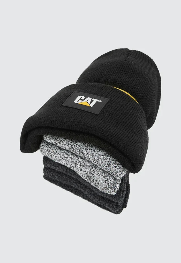 CAT Logo Knit Cap/ 5-Sock Bundle