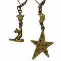 Celestial Asymmetrical Dangle Earrings