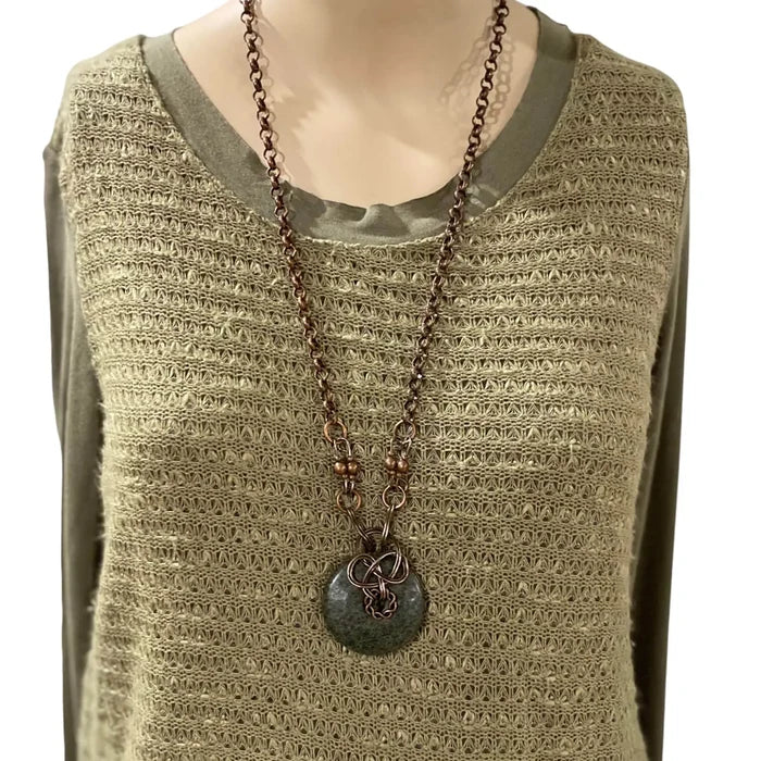 Celtic Jasper Copper Necklace - Wild Time Fashion