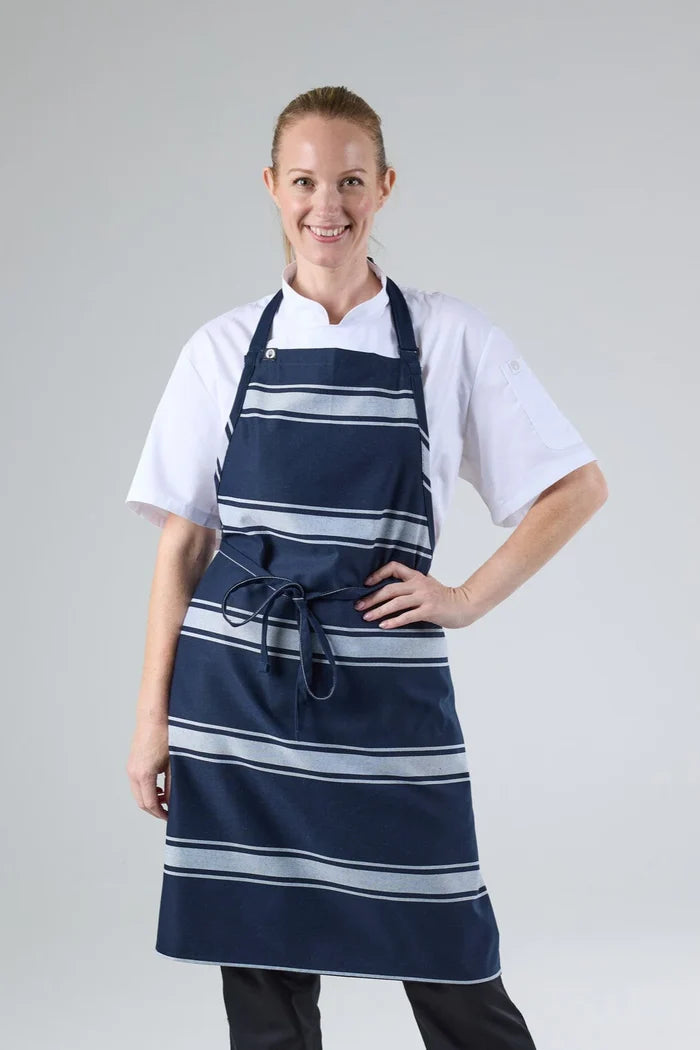 Chef Works Butcher Stripe Bib Apron