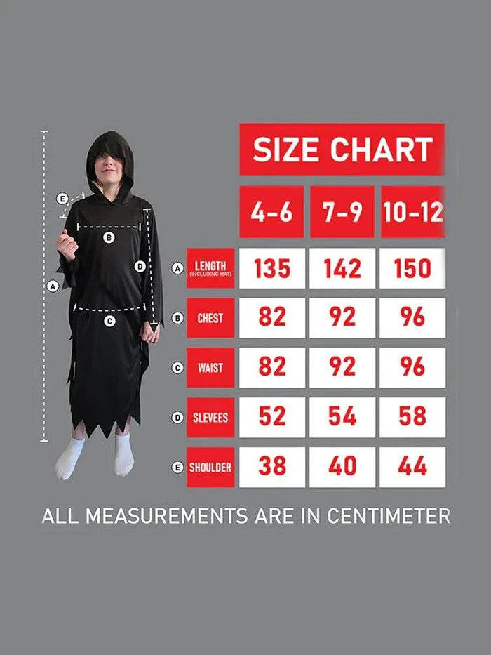 Children 2Pcs Hooded Cloak Costume With Scythe - thefancydress.co.uk