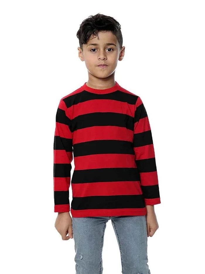 Children Full Sleeve Stripe T-Shirt - thefancydress.co.uk