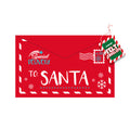 christmas felt envelope, "special delivery to santa" message, durable felt construction, ideal for storing children's letters to santa, festive holiday accessory