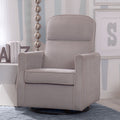 Gray armchair in a room with decorative elements