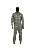 Green camouflage onesie on a white background