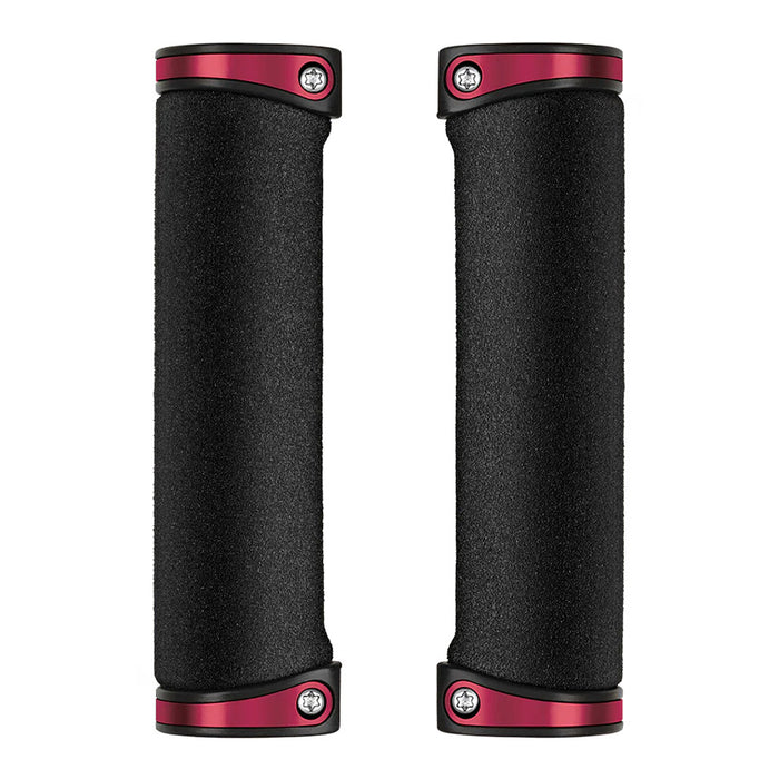 crankbrothers, Cobalt Grips, Grips, 130mm, Black/Red, Pair
