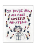 Coco Lipstick Glitter Art Print