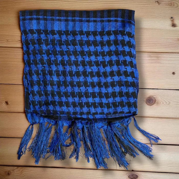 cotton plaid tassel trim scarf wrap 40 inch square breathable lightweight unisex checkered headscarf neck scarf hair scarf in green black, blue black, brown black, white black , gray black