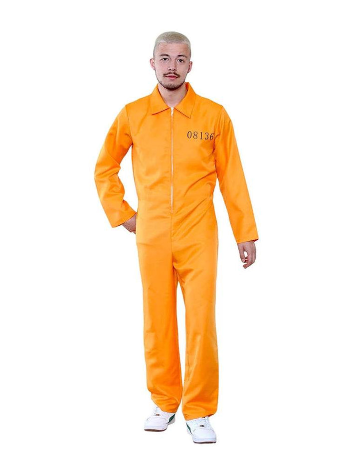 Couple Orange Prisoner Overall Jumpsuit