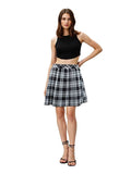 Crazy Chick Adult Pleated Elastic Tartan Skirt (16 Inches) - thefancydress.co.uk