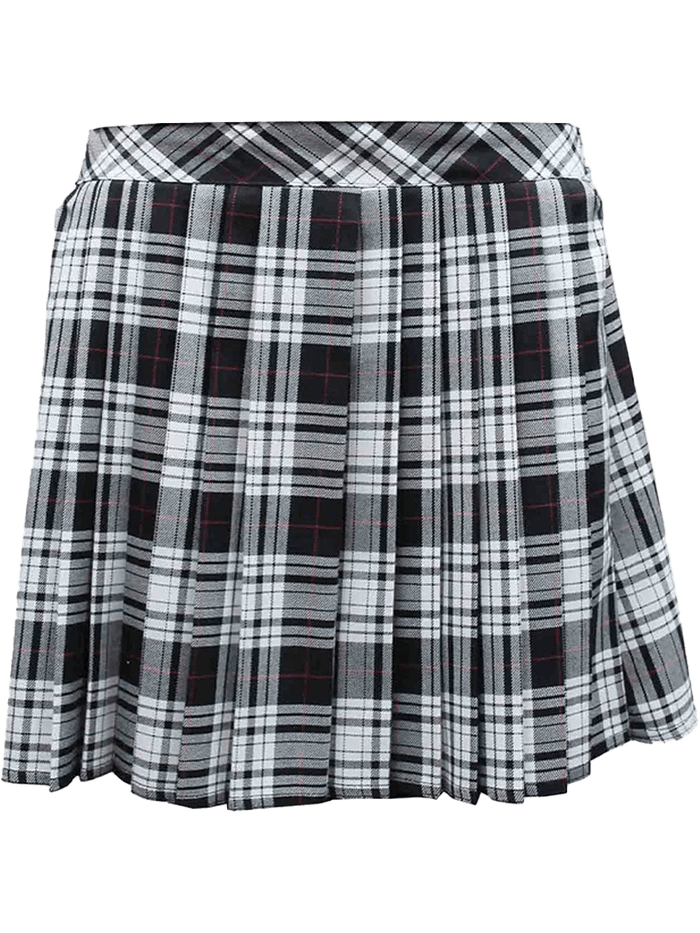 Crazy Chick Adult Pleated Elastic Tartan Skirt (16 Inches)
