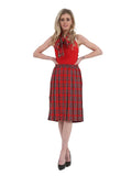 Crazy Chick Box Pleated Tartan Skirt (26 Inches ) - thefancydress.co.uk