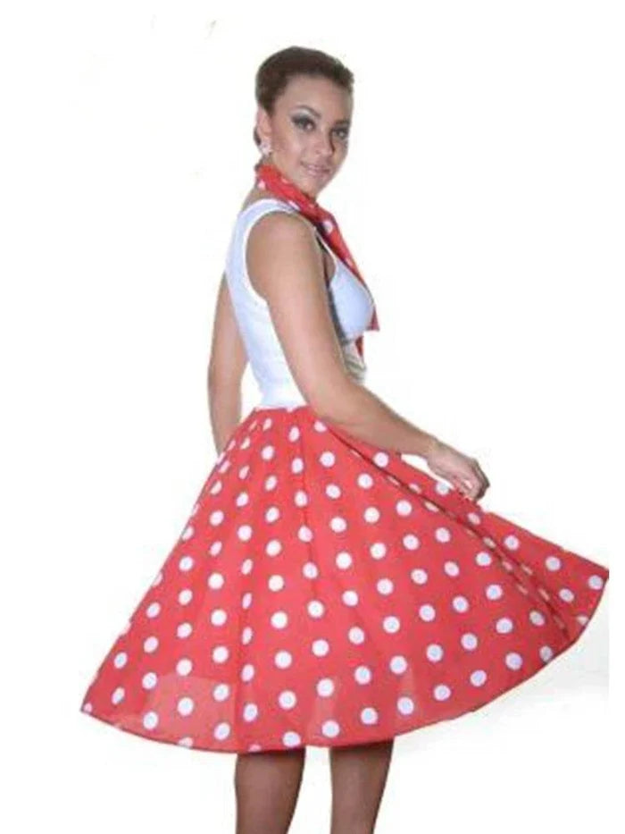 Crazy Chick Polka Dot Skirts 26 (inches) - thefancydress.co.uk