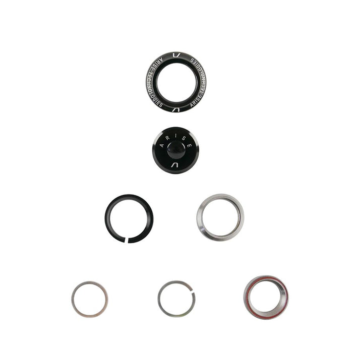 ARISE, Crystal 1-1/8'', Headset, Integrated, Complete, Black