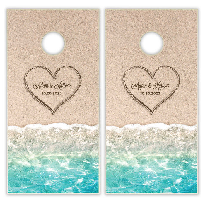 Customized Beach Sand Cornhole Boards