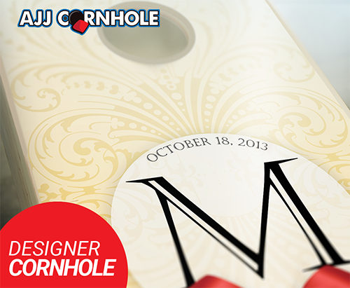 Customized Bow Wedding Cornhole Set
