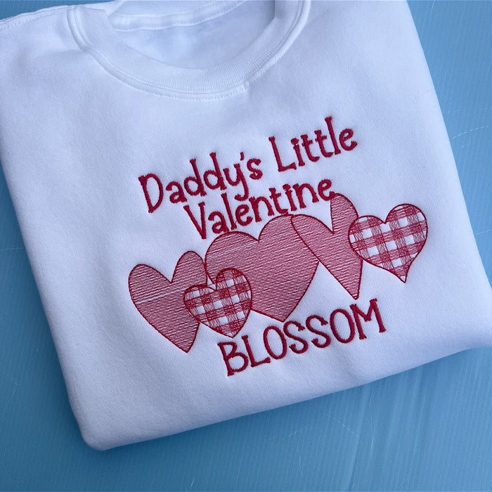 Daddy’s little Valentine Heart Design TShirt/Sweatshirt
