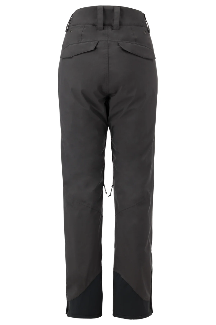 Black snow pants on a white background