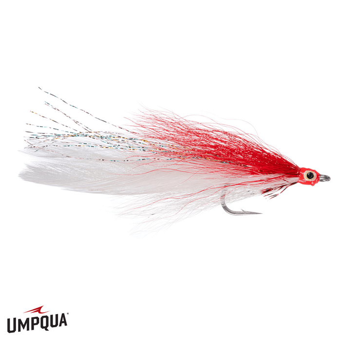 DECEIVER Umpqua Red/Wht / 1/0 Flies Rivers and Glen Trading Co