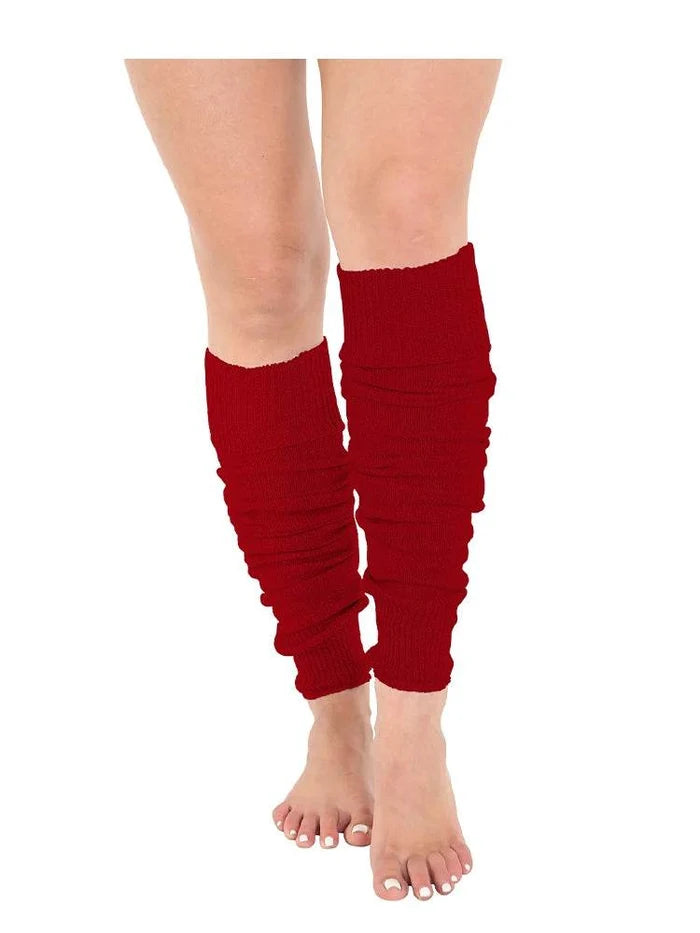 Deluxe Luxurious Ladies 80's Plain Ribbed Leg Warmers - thefancydress.co.uk