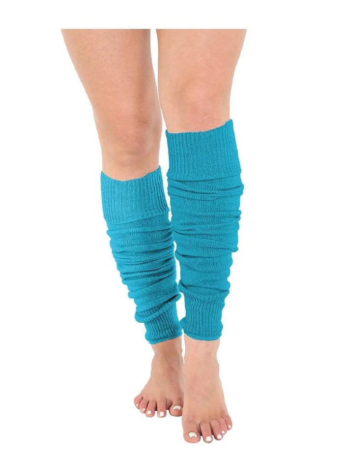 Deluxe Luxurious Ladies 80's Plain Ribbed Leg Warmers - thefancydress.co.uk