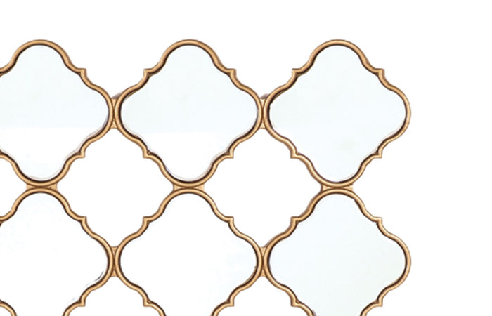 Diamond Lustre Mirrored Wall Decoration 120x80x2cm