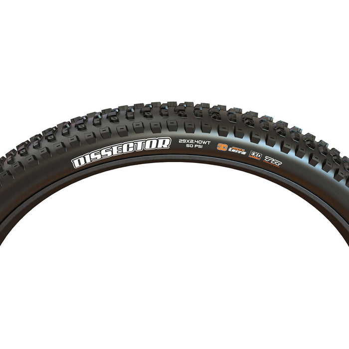 Maxxis, Dissector, Mountain Tire, 27.5''x2.40, Folding, Tubeless Ready, 3C Maxx Terra, EXO, Wide Trail, 60TPI, Black