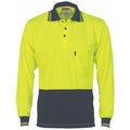 DNC Hi Vis 2 Tone Polo Long Sleeve