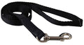 Dog Leash 1/2" Wide Nylon 5ft Length with Leather Enforced Snap Black Small