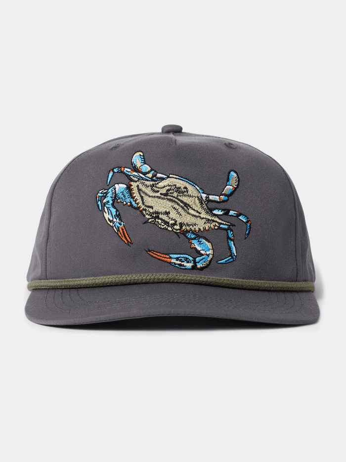 Duck Camp Blue Crab Hat Duck Camp Charcoal Headwear Rivers and Glen Trading Co