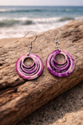 Earrings Purple Swirl