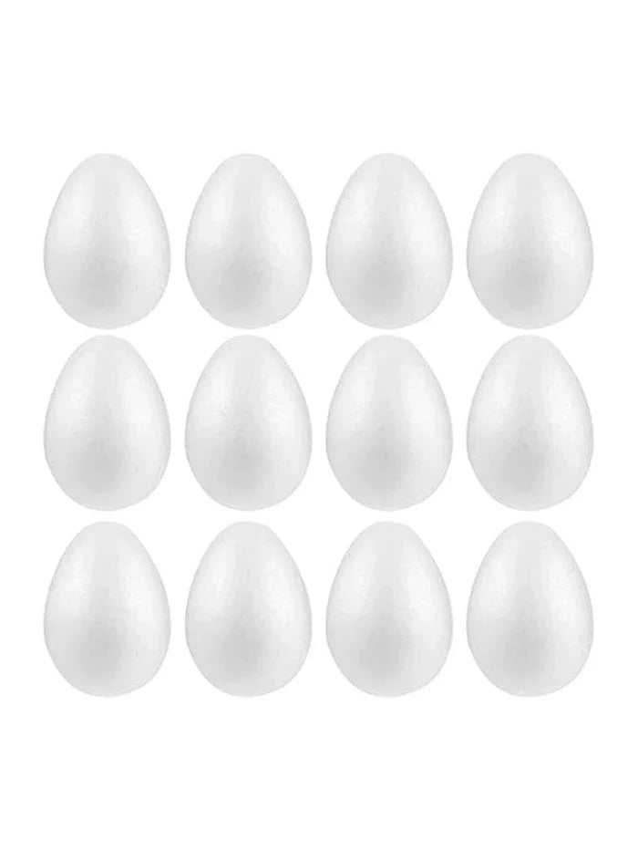 Easter, 14cm Height Foam White Fake Eggs For Decoratation - thefancydress.co.uk