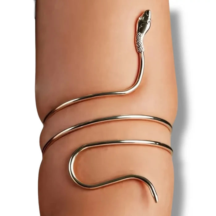 Egyptian Gold Serpent Arm Cuff adjustable armband bracelet