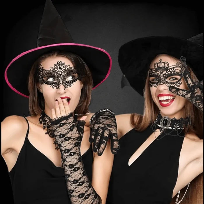 lace masquerade mask, black lace mask, venetian eye mask, crown mask, fox mask, tie back mask, cosplay mask, party mask