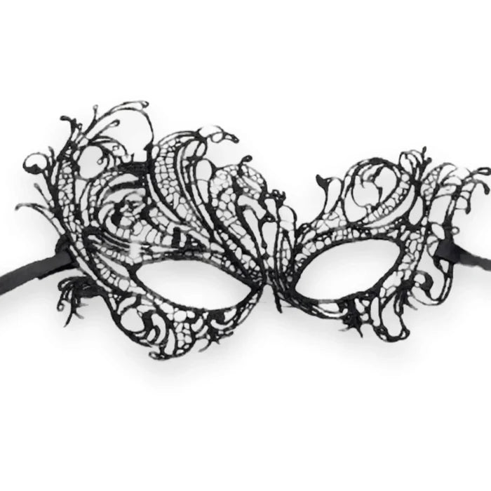 Elegant Black Lace Masquerade Face Masks queen mask on white background