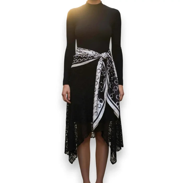 Elegant Oversized Print Silk Scarves in black silver, blush, or peach as rectangle wrap, head scarf, or stole