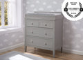 Delta Children Epic Signature 3 Drawer Dresser with Changing Top, Right View Grey (026) a0a
