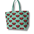 white background Oversized Watermelon Jute Tote / women's beach bag /one size