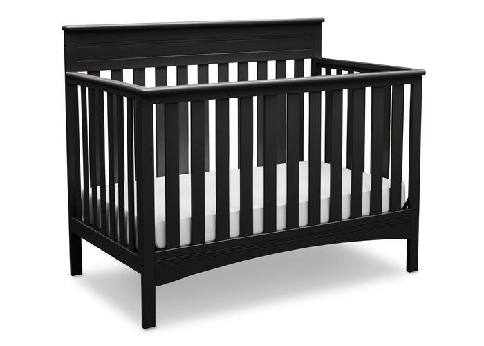 Delta Children Black (001) Fabio 4-in-1 Crib, Right View a2a