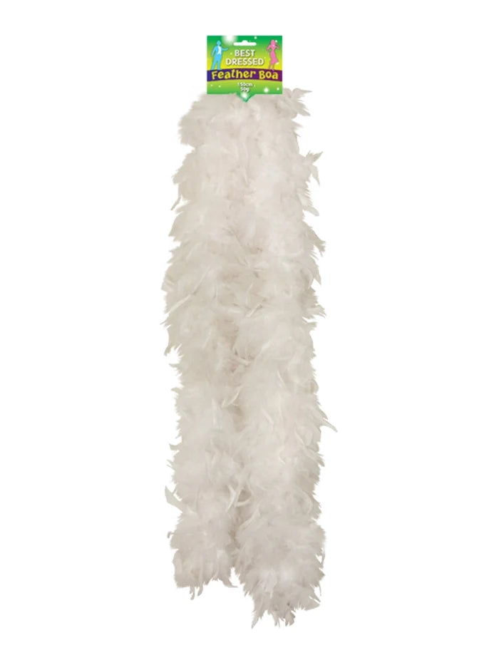 Feather Boa 150cm White