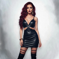 Fierce Black Faux Leather Open Bodice Dress - Black / Small / Sheath - Mini Dresses