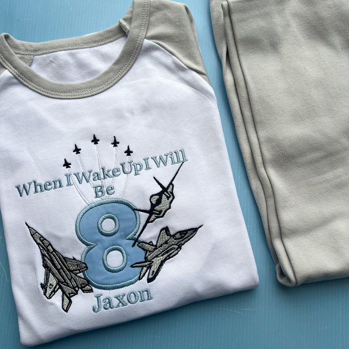 Fighter Jet Inspired Birthday Pyjamas