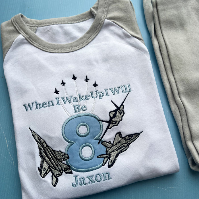Fighter Jet Inspired Birthday Pyjamas